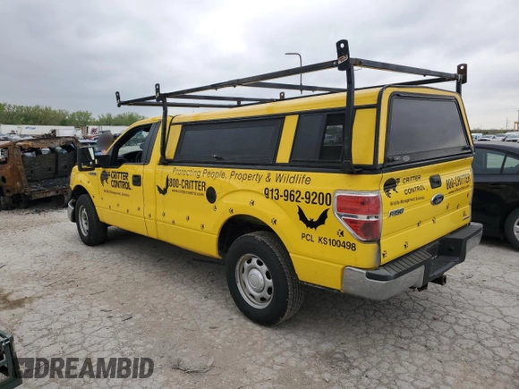 2014 Ford F-150 XL with VIN 1FTMF1CM9EKD28260, listed as a Copart auction lot 53621295 with 130,376 mi miles and Salvage Title. Bid and sale history available at carsss.com. Image 2.