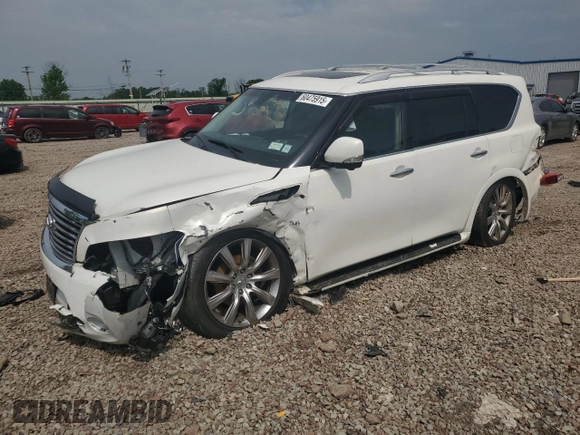 2014 Infiniti QX80 с VIN JN8AZ2NEXE9067609, выставлен на аукционе Copart как лот 60475915 с пробегом 140 974 миль миль и Списание • Salvage title. История ставок и продаж доступна на DreamBid. Изображение 1.