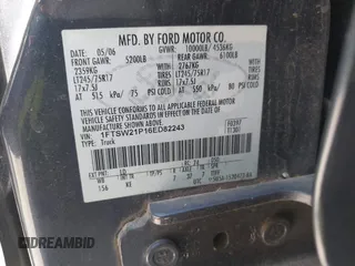 2006 Ford F-250 XL with VIN 1FTSW21P16ED82243, listed as a IAAI auction lot 42674637 with 153,467 mi miles and . Bid and sale history available at DreamBid. Image 9.