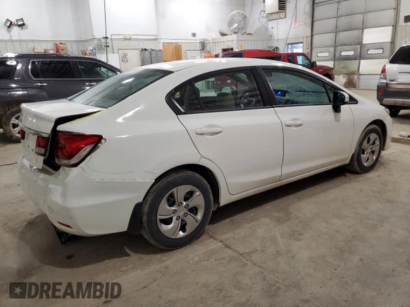 2014 Honda Civic Sedan LX with VIN 19XFB2F56EE010582, listed as a Copart auction lot 51628675 with 134,777 mi miles and Salvage Title. Bid and sale history available at carsss.com. Image 3.