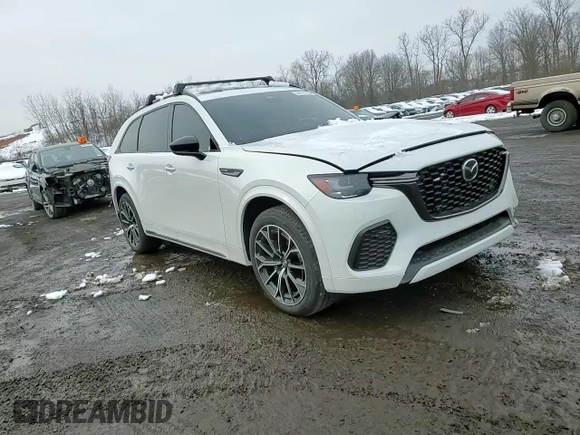 2025 Mazda CX-70 S Premium with VIN JM3KJDHCXS1110022, listed as a Copart auction lot 44897785 with 3,920 mi miles and Salvage title. Bid and sale history available at DreamBid. Image 12.