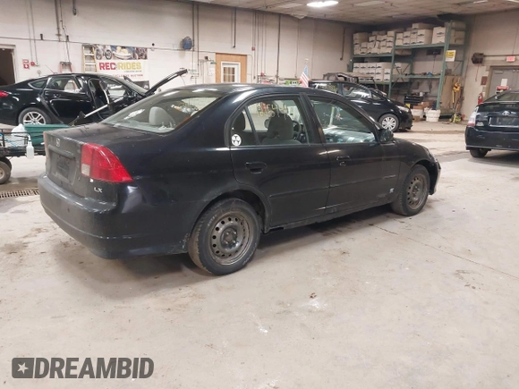 2004 Honda Civic LX with VIN 2HGES165X4H517818, listed as a IAAI auction lot 42164416 with 164,918 mi miles and . Bid and sale history available at carsss.com. Image 4.