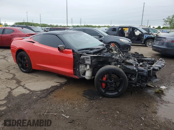 2014 Chevrolet Corvette Z51 3LT with VIN 1G1YM2D73E5104401, listed as a Copart auction lot 56961405 with 56,759 mi miles and Clean title. Bid and sale history available at DreamBid. Image 4.