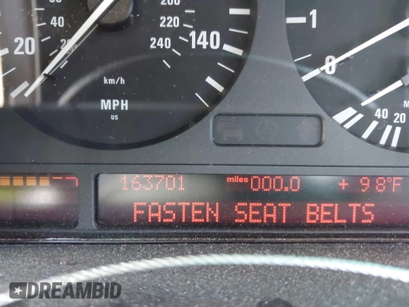 2000 BMW 5 Series 540i with VIN WBADN6348YGM67042, listed as a IAAI auction lot 42777403 with 163,701 mi miles and . Bid and sale history available at DreamBid. Image 7.