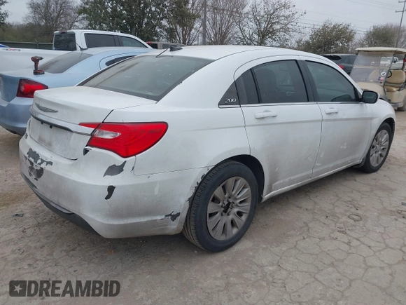 2014 Chrysler 200 LX with VIN 1C3CCBAG2EN103835, listed as a IAAI auction lot 41623941 with 166,676 mi miles. Bid and sale history available at carsss.com. Image 4.