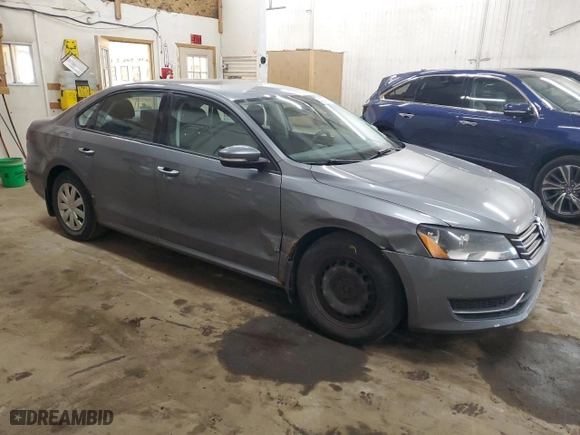 2013 Volkswagen Passat S w/Appearance with VIN 1VWAP7A3XDC062637, listed as a Copart auction lot 43590205 with 277596 miles and Salvage Title. Bid and sale history available at carsss.com. Image 4.
