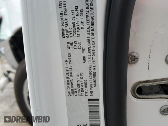 2024 Ram 3500 Tradesman with VIN 3C63RRGL6RG391646, listed as a Copart auction lot 45607345 with 1,794 mi miles and Salvage Title. Bid and sale history available at carsss.com. Image 14.