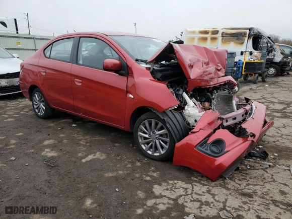 2018 Mitsubishi Mirage G4 ES with VIN ML32F3FJ1JHF16577, listed as a Copart auction lot 44706275 with 0 mi miles and Salvage Title. Bid and sale history available at carsss.com. Image 4.
