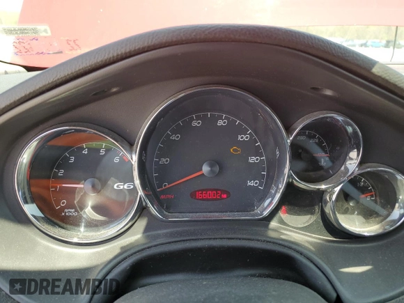 2006 Pontiac G6 6-Cyl with VIN 1G2ZG558164263103, listed as a Copart auction lot 53976745 with 166,002 mi miles and Salvage Title. Bid and sale history available at carsss.com. Image 9.