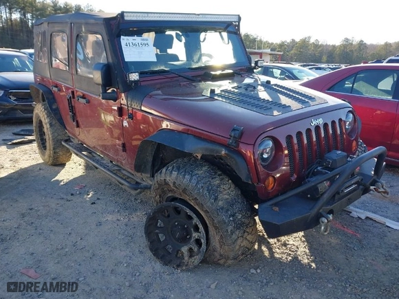 2010 Jeep Wrangler Unlimited Sport with VIN 1J4BA3H17AL107173, listed as a IAAI auction lot 41361595 with 245,624 mi miles. Bid and sale history available at carsss.com. Image 1.