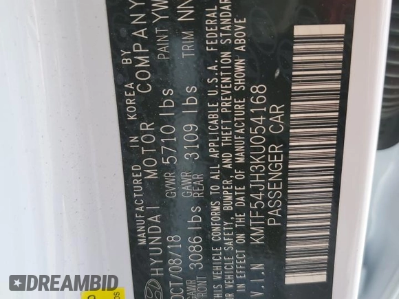 2019 Genesis G90 z VIN KMTF54JH3KU054168, wystawiony jako Copart lot #83710824 z przebiegiem 39 347 mil mil oraz Szkoda całkowita • Salvage title. Historia ofert i sprzedaży dostępna na DreamBid. Obrazek 12.