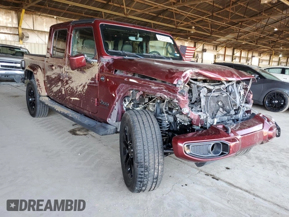 2021 Jeep Gladiator High Altitude with VIN 1C6HJTFG6ML535531, listed as a Copart auction lot 54349305 with 104,173 mi miles and Salvage title. Bid and sale history available at DreamBid. Image 4.