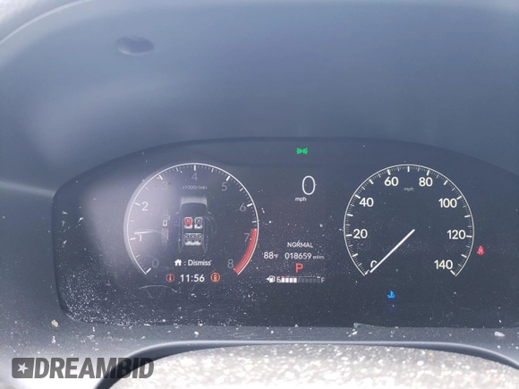 2024 Honda HR-V Sport with VIN 3CZRZ2H54RM775642, listed as a Copart auction lot 57091805 with 18,659 mi miles and Salvage title. Bid and sale history available at DreamBid. Image 9.