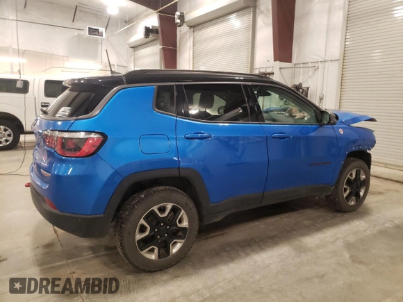2018 Jeep Compass Trailhawk with VIN 3C4NJDDB3JT234532, listed as a Copart auction lot 55029605 with 99,614 mi miles and Salvage title. Bid and sale history available at DreamBid. Image 3.