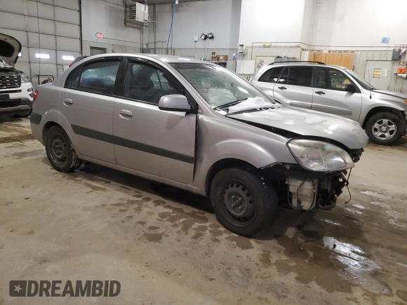 2008 Kia Rio LX with VIN KNADE123886386205, listed as a Copart auction lot 46245725 with Not Provided miles and Salvage Title. Bid and sale history available at DreamBid. Image 4.