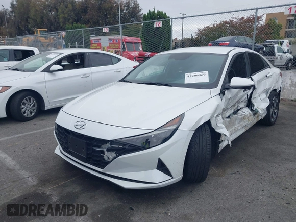 2023 Hyundai Elantra SEL with VIN 5NPLS4AG8PH097908, listed as a IAAI auction lot 42206969 with 42,599 mi miles and . Bid and sale history available at DreamBid. Image 2.