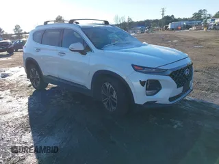 2020 Hyundai Santa Fe Limited with VIN 5NMS5CAA1LH261760, listed as a IAAI auction lot 41293649 with 119,153 mi miles. Bid and sale history available at carsss.com. Image 1.