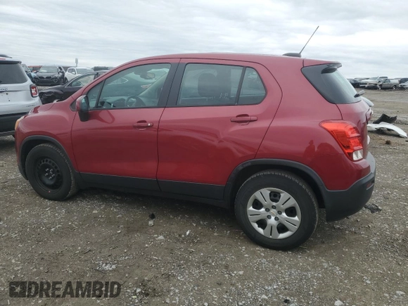 2015 Chevrolet Trax LS with VIN KL7CJKSB1FB159740, listed as a Copart auction lot 44644725 with 83,378 mi miles and Salvage Title. Bid and sale history available at carsss.com. Image 2.