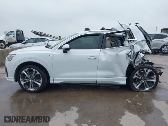 2020 Audi Q3 S line Premium Plus with VIN WA1EECF37L1078293, listed as a IAAI auction lot 42158322 with 56,345 mi miles and . Bid and sale history available at DreamBid. Image 13.