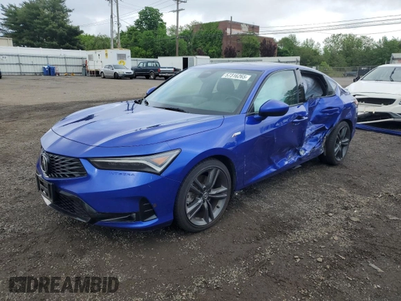 2023 Acura Integra w/A-Spec Package z VIN 19UDE4H38PA002786, wystawiony jako Copart lot #57316265 z przebiegiem Nie podano mil oraz Szkoda całkowita • Salvage title. Historia ofert i sprzedaży dostępna na DreamBid. Obrazek 1.