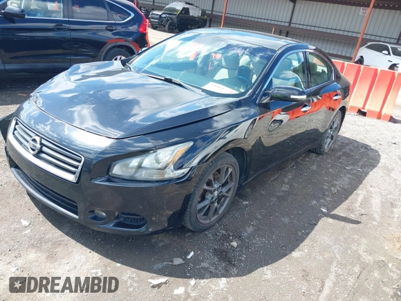 2014 Nissan Maxima 3.5 SV w/Premium Pkg with VIN 1N4AA5APXEC482319, listed as a IAAI auction lot 41868374 with 168,541 mi miles. Bid and sale history available at carsss.com. Image 2.