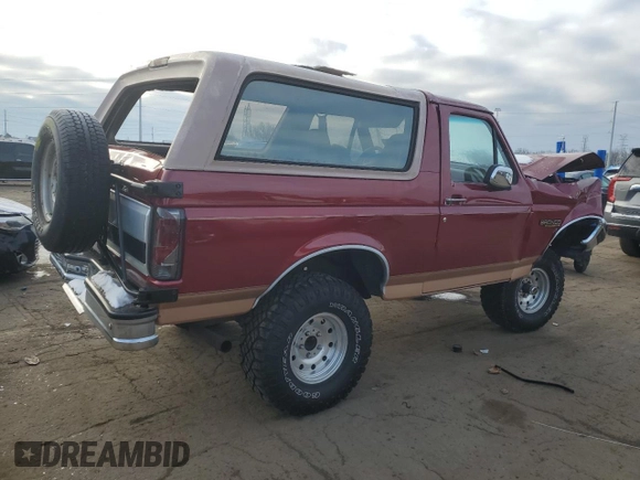 1994 Ford Bronco Custom with VIN 1FMEU15H3RLB53350, listed as a Copart auction lot 82411494 with 101,328 mi miles and Clean Title. Bid and sale history available at DreamBid. Image 3.