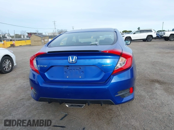 2019 Honda Civic Sedan Sport with VIN 2HGFC2F83KH592715, listed as a IAAI auction lot 41609225 with 1 mi miles. Bid and sale history available at carsss.com. Image 16.