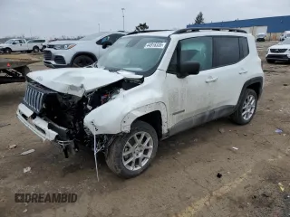 2022 Jeep Renegade Latitude with VIN ZACNJDB10NPN90182, listed as a Copart auction lot 44916335 with 25,664 mi miles and Salvage title. Bid and sale history available at DreamBid. Image 1.