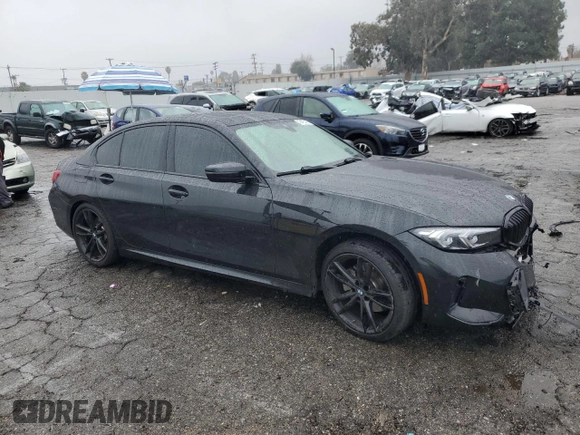 2023 BMW 3 Series 330i with VIN 3MW69FF02P8D60443, listed as a Copart auction lot 43405365 with 0 mi miles and Salvage Title. Bid and sale history available at carsss.com. Image 4.