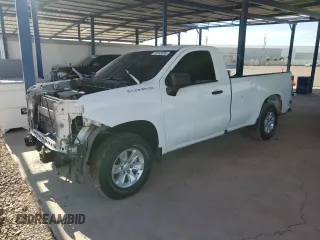 2021 Chevrolet Silverado 1500 Work Truck with VIN 3GCNWAEF4MG445317, listed as a Copart auction lot 50242685 with 92,760 mi miles and Salvage Title. Bid and sale history available at carsss.com. Image 1.