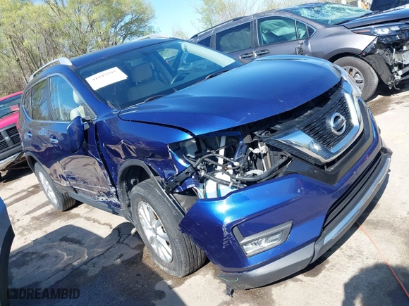 2017 Nissan Rogue SL with VIN JN8AT2MV0HW014068, listed as a IAAI auction lot 41947595 with 107,796 mi miles. Bid and sale history available at carsss.com. Image 1.