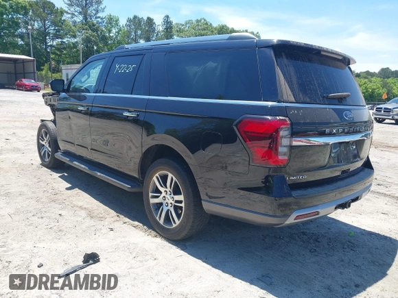 2024 Ford Expedition Max Limited with VIN 1FMJK1K87REA30051, listed as a IAAI auction lot 42184005 with 28,551 mi miles and . Bid and sale history available at DreamBid. Image 3.