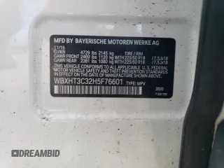 2017 BMW X1 xDrive28i with VIN WBXHT3C32H5F76601, listed as a Copart auction lot 49889965 with 95,655 mi miles and Salvage Title. Bid and sale history available at carsss.com. Image 13.