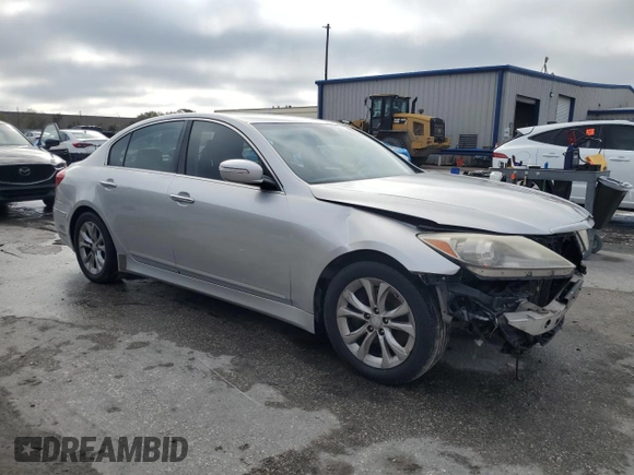 2013 Hyundai Genesis 3.8L z VIN KMHGC4DD8DU216781, wystawiony jako Copart lot #46666945 z przebiegiem Nie podano mil oraz Szkoda całkowita • Salvage title. Historia ofert i sprzedaży dostępna na DreamBid. Obrazek 4.