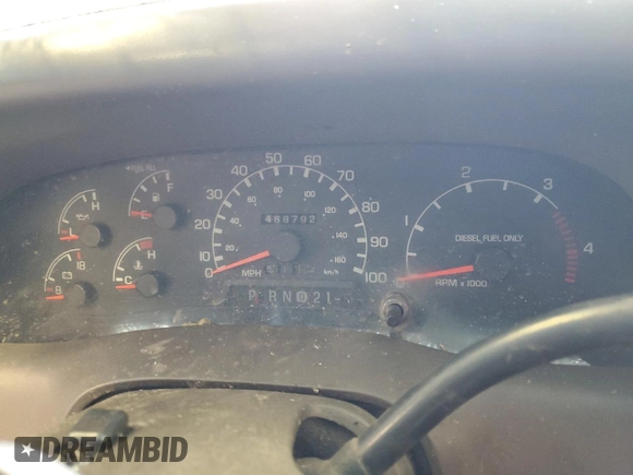 2001 Ford F-350 XL with VIN 1FTSX31F41EB20123, listed as a Copart auction lot 46941455 with 468,792 mi miles and Salvage Title. Bid and sale history available at DreamBid. Image 9.