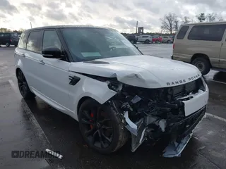 2021 Land Rover Range Rover Sport HST with VIN SALWS2RU0MA749704, listed as a IAAI auction lot 41211106 with 53,160 mi miles. Bid and sale history available at carsss.com. Image 1.