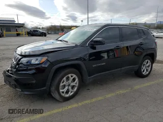 2025 Jeep Compass Sport with VIN 3C4NJDAN8ST503124, listed as a Copart auction lot 48142925 with 4,699 mi miles and Salvage title. Bid and sale history available at DreamBid. Image 1.