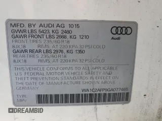 2016 Audi Q5 Premium z VIN WA1C2AFP9GA077465, wystawiony jako Copart lot #62943805 z przebiegiem 156 065 mil mil oraz Czysty tytuł • Clean title. Historia ofert i sprzedaży dostępna na DreamBid. Obrazek 12.