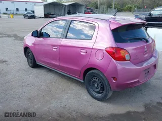 2015 Mitsubishi Mirage DE with VIN ML32A3HJXFH049563, listed as a IAAI auction lot 41563478 with 124,147 mi miles. Bid and sale history available at carsss.com. Image 3.