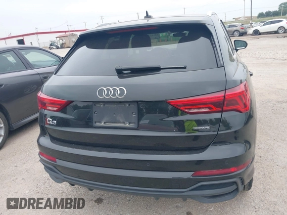 2023 Audi Q3 S line Premium with VIN WA1DECF32P1110925, listed as a IAAI auction lot 42324880 with 43,192 mi miles and . Bid and sale history available at DreamBid. Image 16.