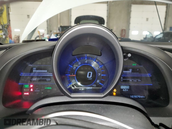 2016 Honda CR-Z EX with VIN JHMZF1C65GS001542, listed as a Copart auction lot 60165925 with 107,879 mi miles and Salvage title. Bid and sale history available at DreamBid. Image 9.