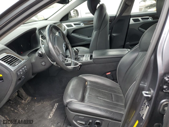 2016 Hyundai Genesis 3.8L with VIN KMHGN4JE0GU110269, listed as a Copart auction lot 49261305 with 33,307 mi miles and Salvage Title. Bid and sale history available at carsss.com. Image 7.