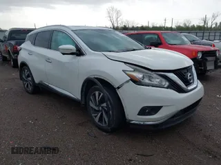 2015 Nissan Murano Platinum with VIN 5N1AZ2MH0FN237598, listed as a IAAI auction lot 41945540 with 177,934 mi miles and . Bid and sale history available at DreamBid. Image 1.