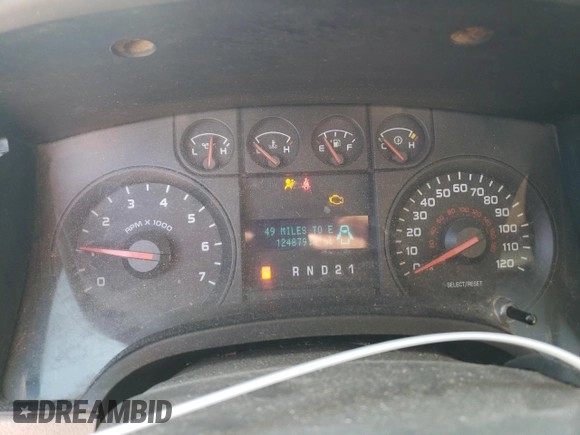 2010 Ford F-150 XL with VIN 1FTMF1EW4AFC63092, listed as a Copart auction lot 76612624 with 124,879 mi miles and Salvage Title. Bid and sale history available at DreamBid. Image 9.
