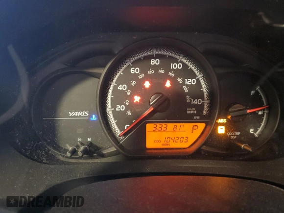 2015 Toyota Yaris L with VIN VNKKTUD35FA052164, listed as a Copart auction lot 48250045 with 104,203 mi miles and Salvage Title. Bid and sale history available at carsss.com. Image 9.