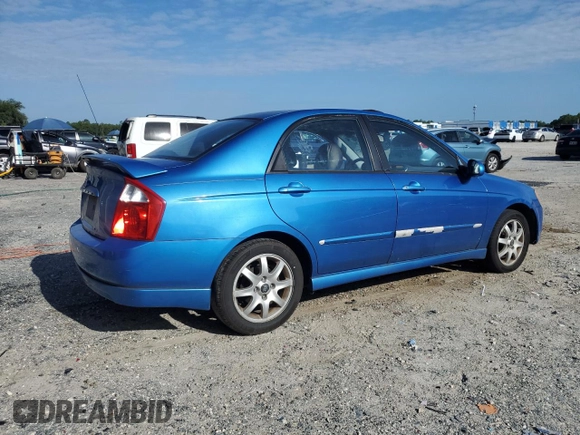 2005 Kia Spectra LX z VIN KNAFE121655113045, wystawiony jako Copart lot #61199595 z przebiegiem 156 310 mil mil oraz Szkoda całkowita • Salvage title. Historia ofert i sprzedaży dostępna na DreamBid. Obrazek 3.