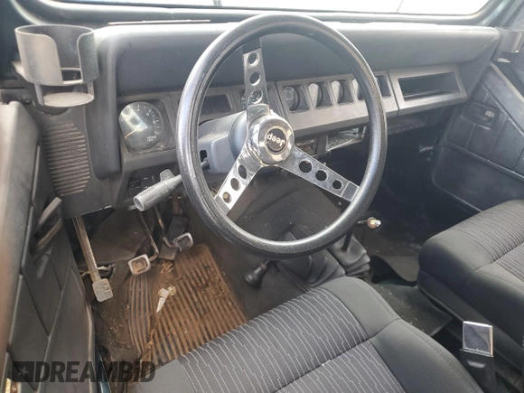 1995 Jeep Wrangler S with VIN 1J4FY19P6SP296140, listed as a Copart auction lot 72147134 with 182,049 mi miles and Salvage Title. Bid and sale history available at carsss.com. Image 8.
