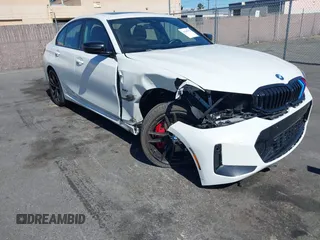 2023 BMW 3 Series 330e with VIN 3MW39FF02P8C89795, listed as a IAAI auction lot 41648172 with 27,179 mi miles. Bid and sale history available at carsss.com. Image 1.