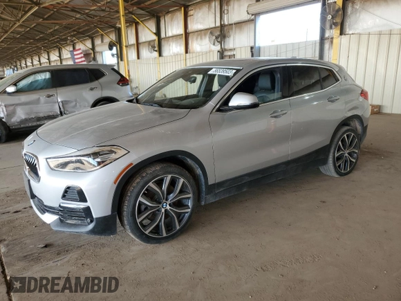 2021 BMW X2 sDrive28i with VIN WBXYH9C07M5T03462, listed as a Copart auction lot 56539503 with 0 mi miles and Salvage Title. Bid and sale history available at carsss.com. Image 1.