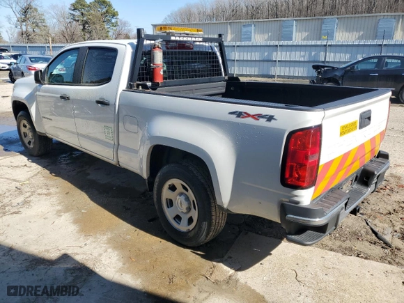 2021 Chevrolet Colorado 4WD Work Truck with VIN 1GCGTBEN8M1101244, listed as a Copart auction lot 43224575 with 158,857 mi miles and Clean Title. Bid and sale history available at carsss.com. Image 2.